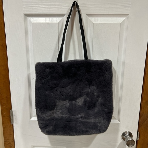 New York & Company Handbags - NY&C Faux Fur Tote Bag – Gray – NWT